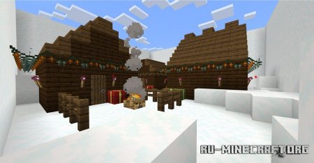 Скачать Find the Button: Christmas map by BEEZEEBOX для Minecraft PE