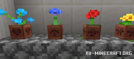 Скачать Украшенный цветочный горшок для Minecraft PE 1.19