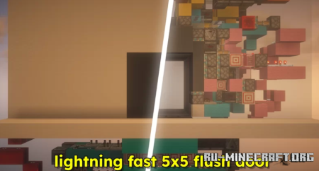  lightning fast 5x5 flush door  Minecraft