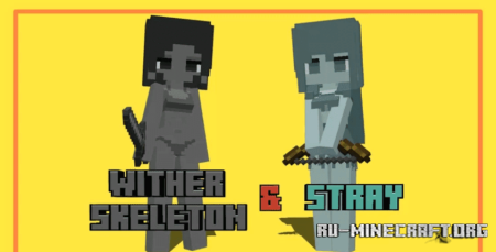  Wither Skeleton & Stray Girl  Minecraft 1.20