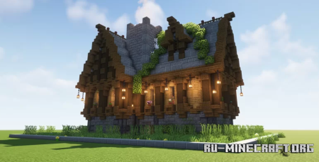  A large house in the medieval style  Minecraft
