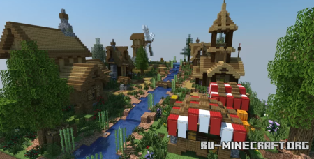 Village on the hills by Halltry  Minecraft