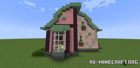  Cherry House Starter Base with Interior  Minecraft