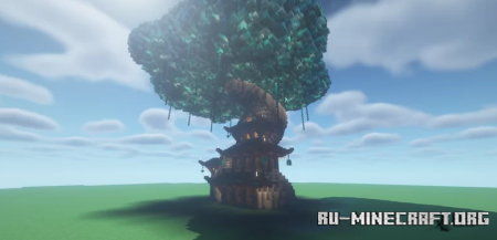  Fantasy Japanese Tree House  Minecraft
