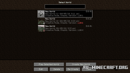  World Play Time  Minecraft 1.20.4