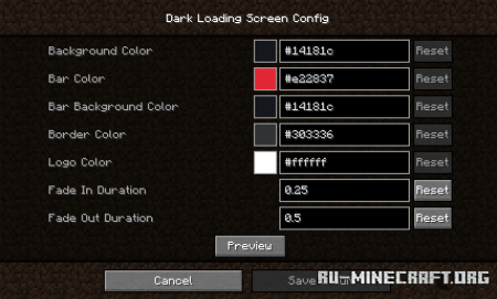 Скачать Dark Loading Screen для Minecraft 1.20.6