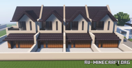  Row Houses - Corner Lot Version  Minecraft