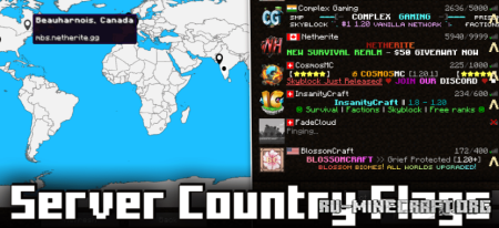  Server Country Flags  Minecraft 1.21