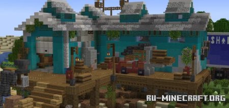  Commercial Fishing Dock And Warehouse  Minecraft