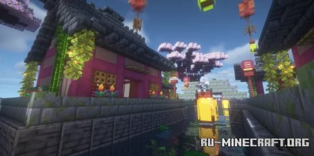  China Ancient Town (Cherry Blossom)  Minecraft