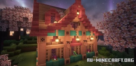  Small Cherry Blossom House  Minecraft