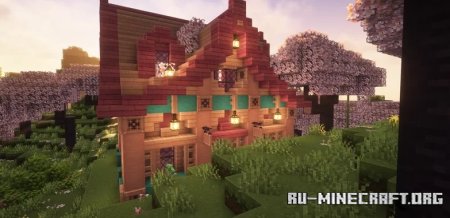  Small Cherry Blossom House  Minecraft