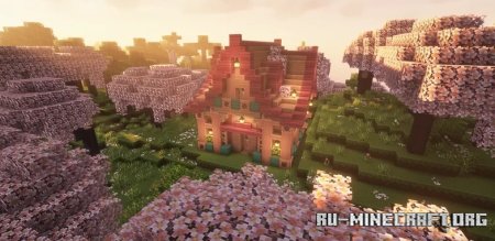  Small Cherry Blossom House  Minecraft