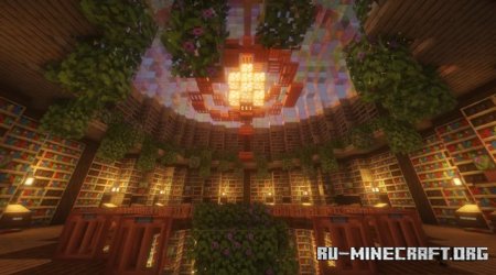  Underground Library Villager Trading Hall  Minecraft