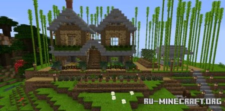  Dual simple wooden House  Minecraft