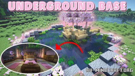  Underground Pond Base  Minecraft