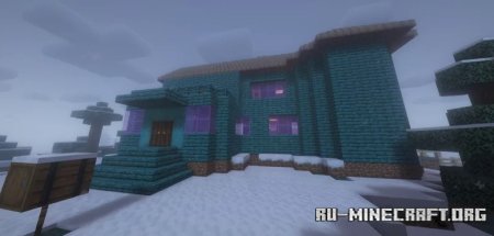  Starter warped house in the snow  Minecraft