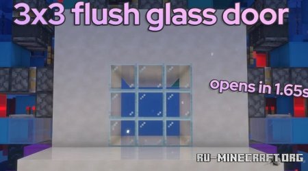  fast 3x3 flush glass door  Minecraft