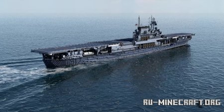  USS Yorktown CV-5 Aircraft Carrier 1942  Minecraft