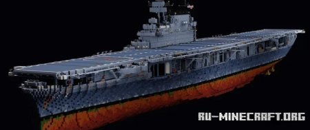  USS Yorktown CV-5 Aircraft Carrier 1942  Minecraft