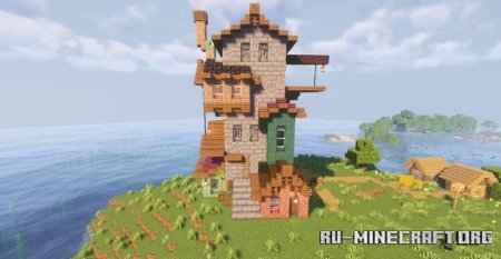  Beautiful House by the Sea  Minecraft