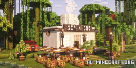  Coffe Shop - Sip N Goo  Minecraft