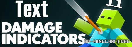 Скачать Text Damage Indicators для Minecraft 1.16.5