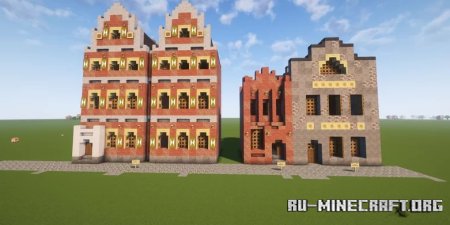  Hauserpaket Wismar Ziegelhauser  Minecraft