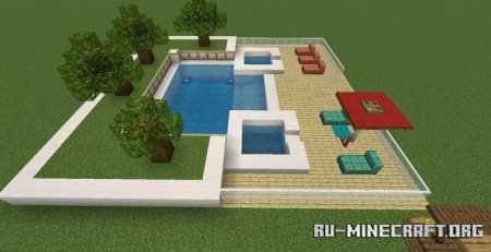  Large Modern Pool  Minecraft