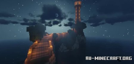  lighthouse at sea  Minecraft