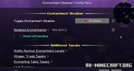  Enchantment Disabler  Minecraft 1.21.4