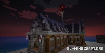  villager trade in a cozy church  Minecraft