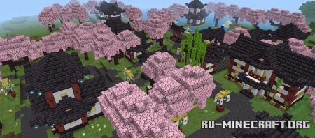  Cherry blossom village by Prinx4life  Minecraft