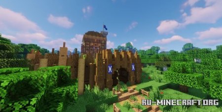  The Wooden Castle - Medieval Fortification  Minecraft