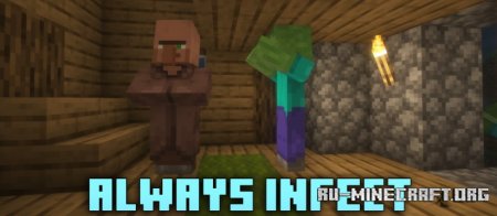 Скачать Always Infect Villagers для Minecraft 1.21.4