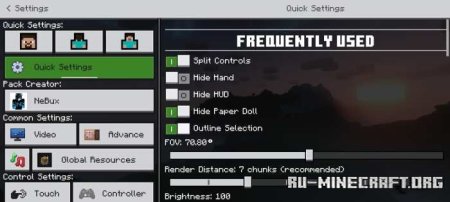 Скачать NeBux UI для Minecraft PE 1.21