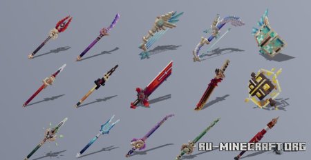  Teyvat Weapon Collection  Minecraft 1.21.4